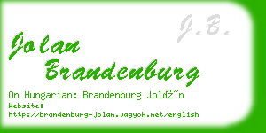 jolan brandenburg business card